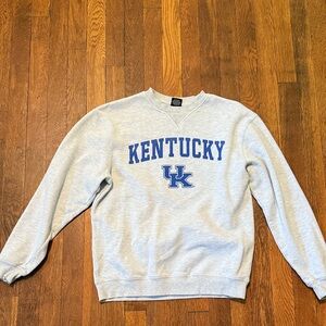 Top of the World Gray and Blue Crew Neck Sweater